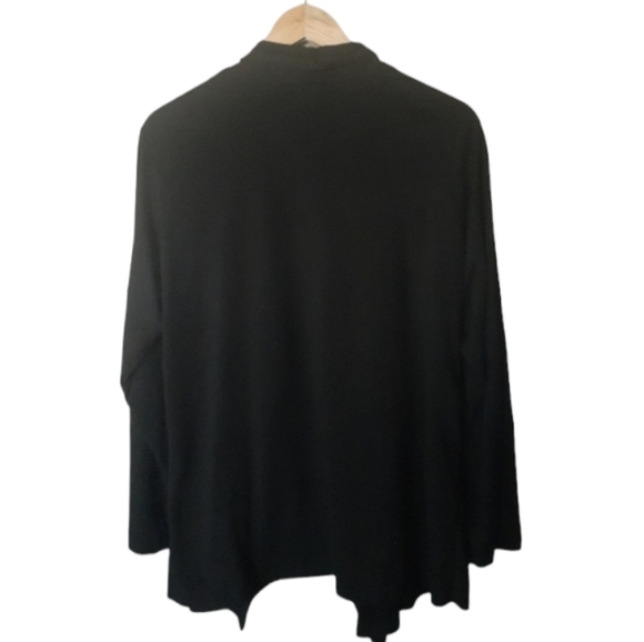N Natori Women's Size Large Waterfall Front Cardigan in Black - Picture 5 of 8